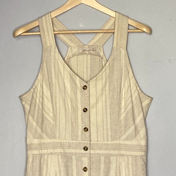 PrAna Dress Grace Trail Dress Hemp Blend Stone Stripe Size XL - Picture 3 of 10